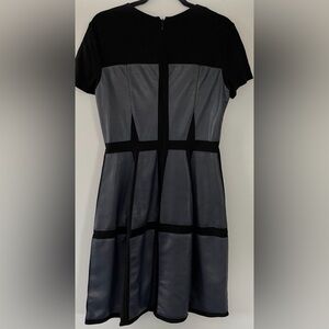 BCBGMaxAzria Black and Gray Mini Dress